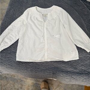 Rachel Zoe white Long Sleeve Blouse size M